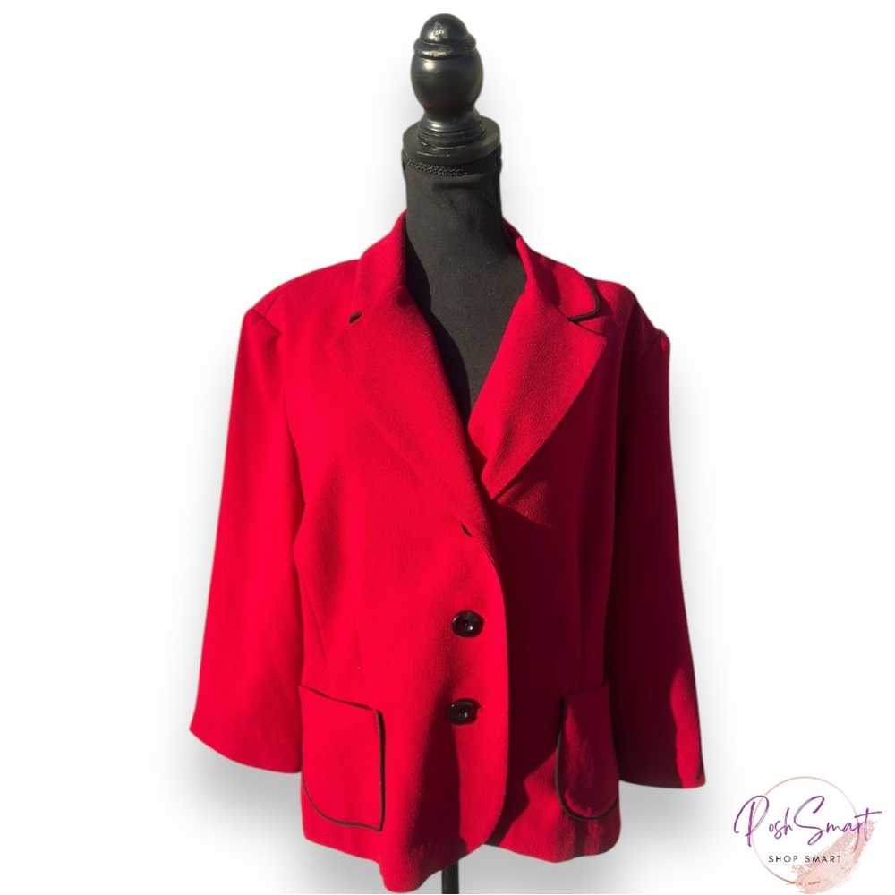 Studio I Women’s  Red Suit Jacket | Size 18